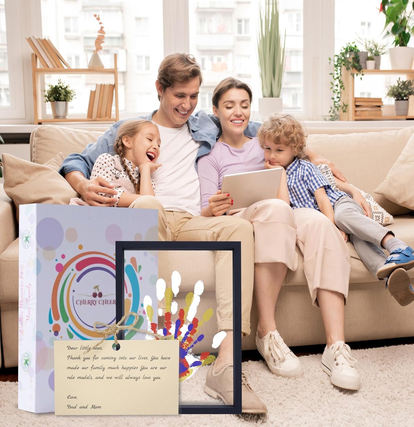 Family Handprint DIY Craft Keepsake Frame – Endless Memory Gift Set