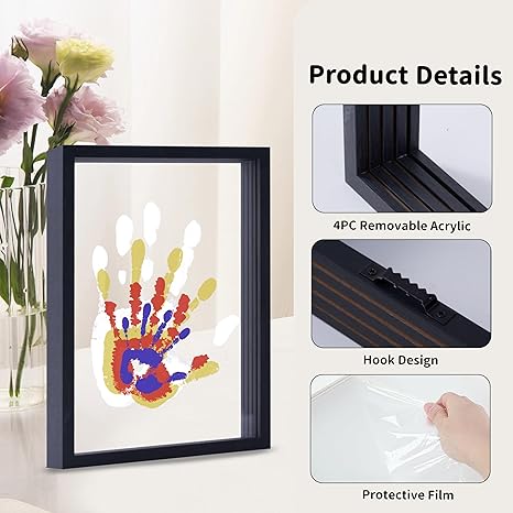 Family Handprint DIY Craft Keepsake Frame – Endless Memory Gift Set