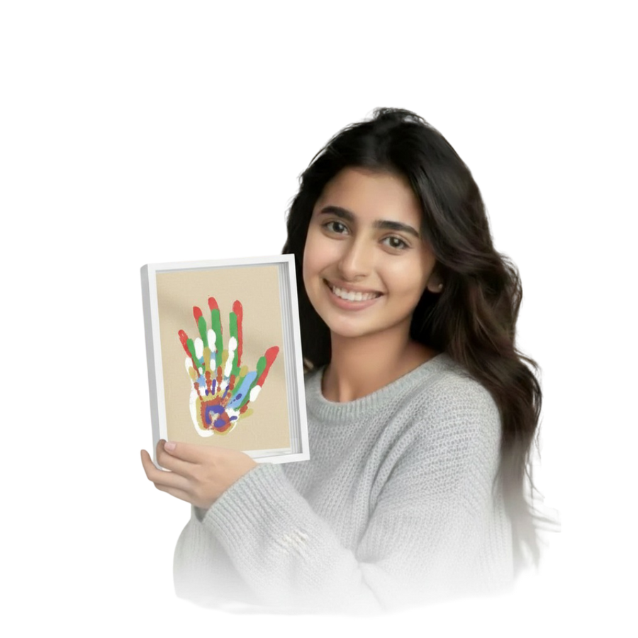 Family Handprint DIY Craft Keepsake Frame - Endless Memory Gift Set